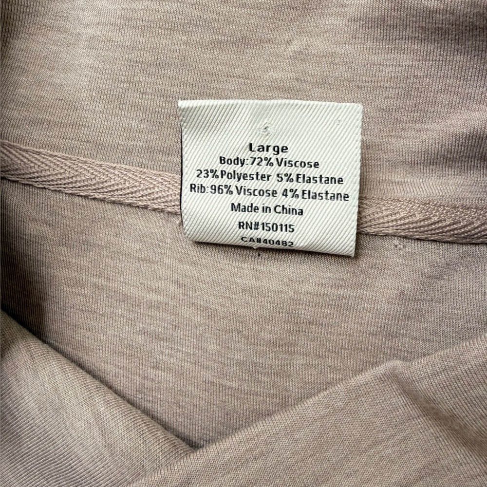 Varley Modena Longline Sweat Pullover, Taupe Marl, size L - Picture 6 of 7